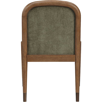 Cambria Green Performance Fabric Upholstered Dining Arm Chair
