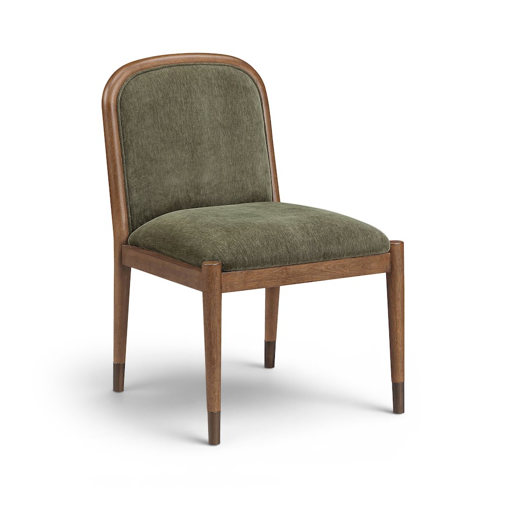 Cambria Green Performance Fabric Upholstered Dining Side Chair, Set of 2