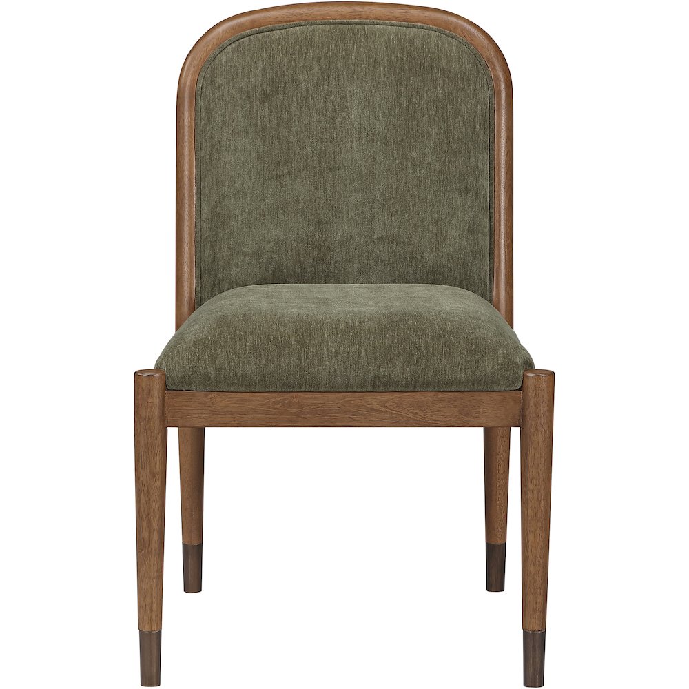 Cambria Green Performance Fabric Upholstered Dining Side Chair, Set of 2