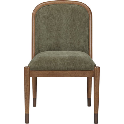Cambria Green Performance Fabric Upholstered Dining Side Chair, Set of 2