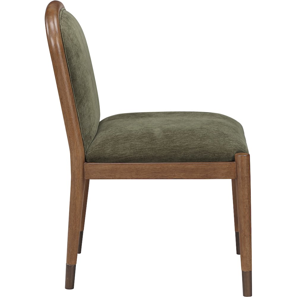 Cambria Green Performance Fabric Upholstered Dining Side Chair, Set of 2