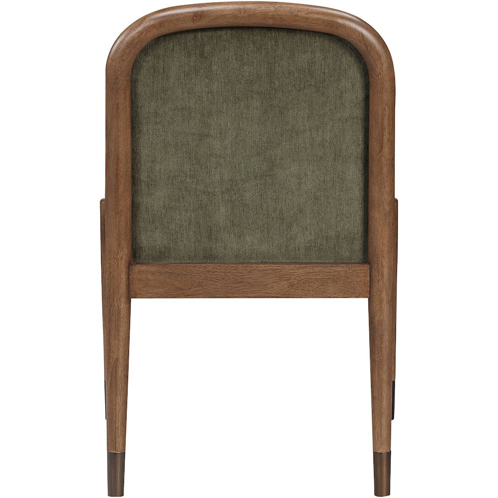 Cambria Green Performance Fabric Upholstered Dining Side Chair, Set of 2