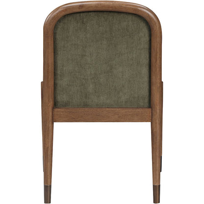 Cambria Green Performance Fabric Upholstered Dining Side Chair, Set of 2