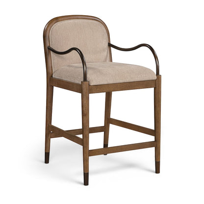 Cambria Beige Performance Fabric Upholstered Counter Stool