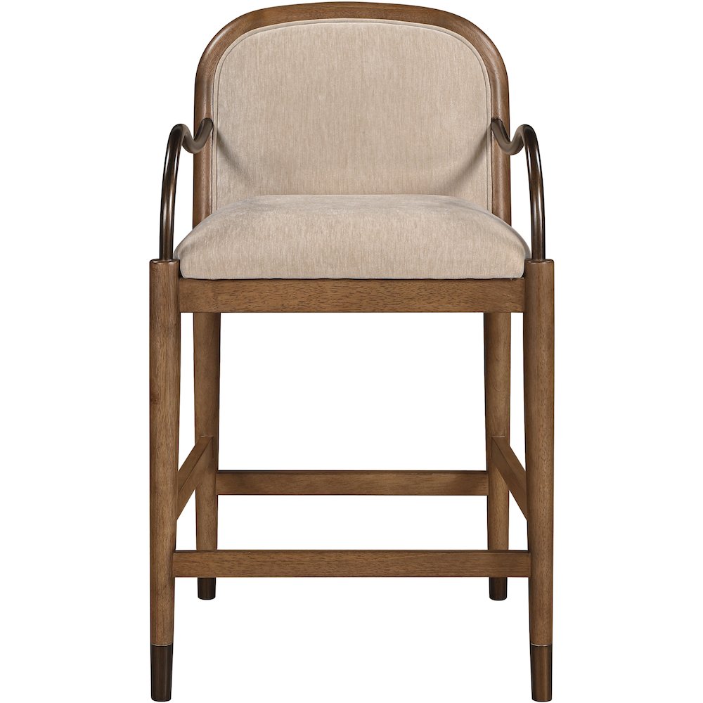 Cambria Beige Performance Fabric Upholstered Counter Stool