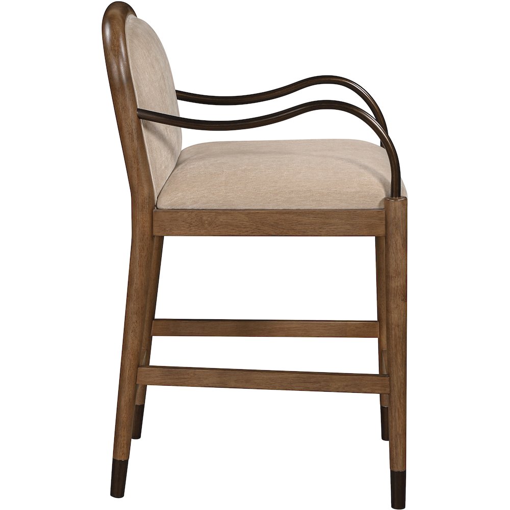 Cambria Beige Performance Fabric Upholstered Counter Stool