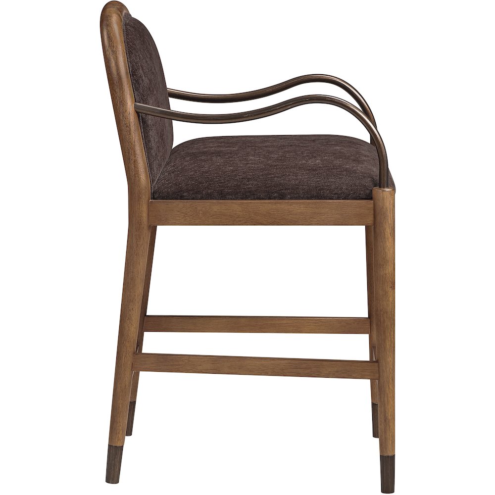 Cambria Brown Performance Fabric Upholstered Counter Stool