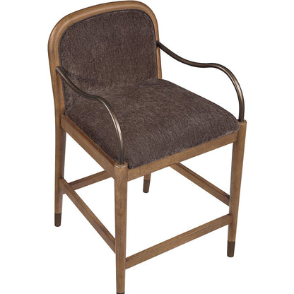Cambria Brown Performance Fabric Upholstered Counter Stool