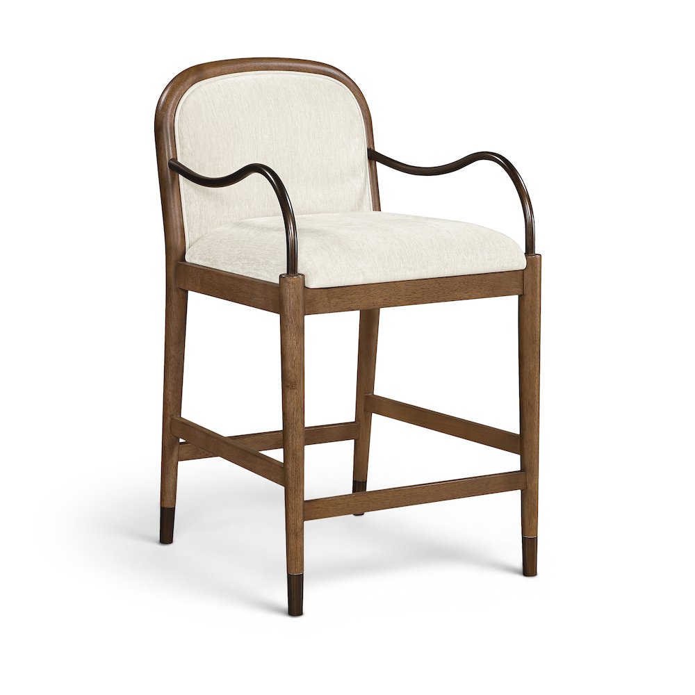 Cambria Cream Performance Fabric Upholstered Counter Stool