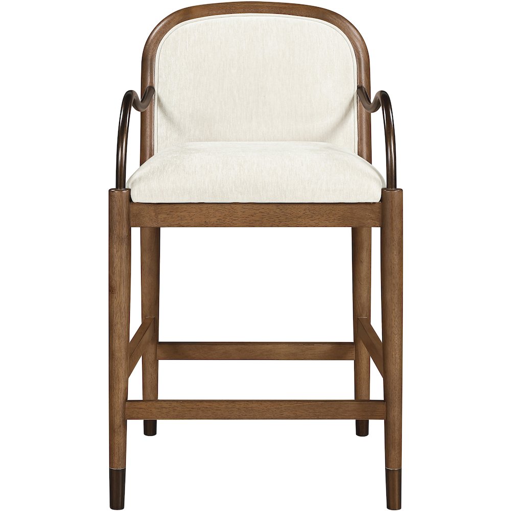 Cambria Cream Performance Fabric Upholstered Counter Stool
