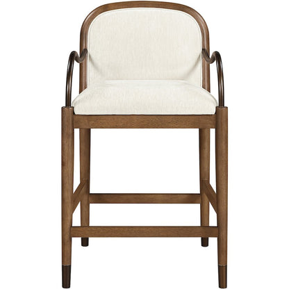 Cambria Cream Performance Fabric Upholstered Counter Stool