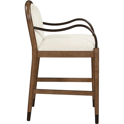 Cambria Cream Performance Fabric Upholstered Counter Stool