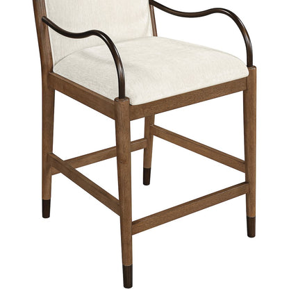 Cambria Cream Performance Fabric Upholstered Counter Stool