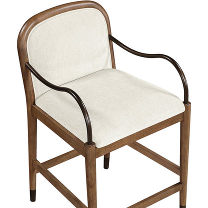 Cambria Cream Performance Fabric Upholstered Counter Stool