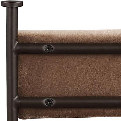 Monarch Brown Velvet Performance Fabric Upholstered Dining Chair, Set of 2