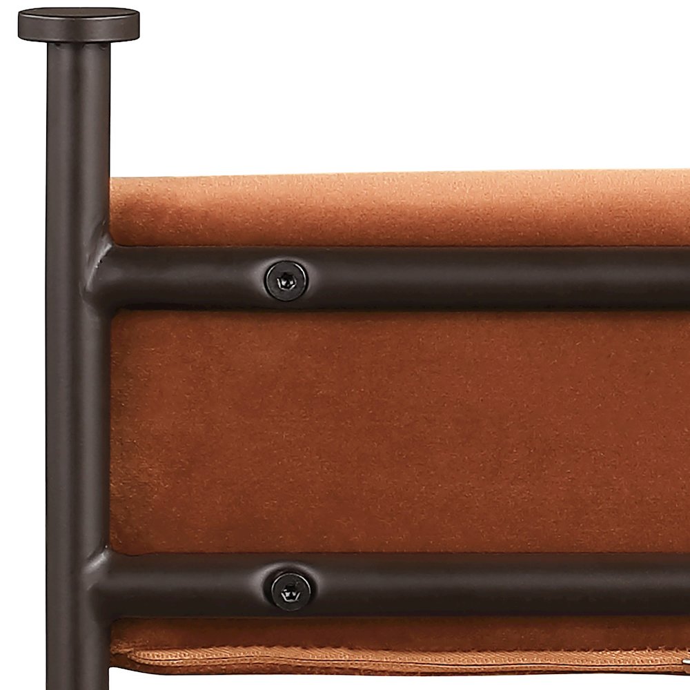 Monarch Cognac Velvet Performance Fabric Upholstered Dining Chair, Set of 2