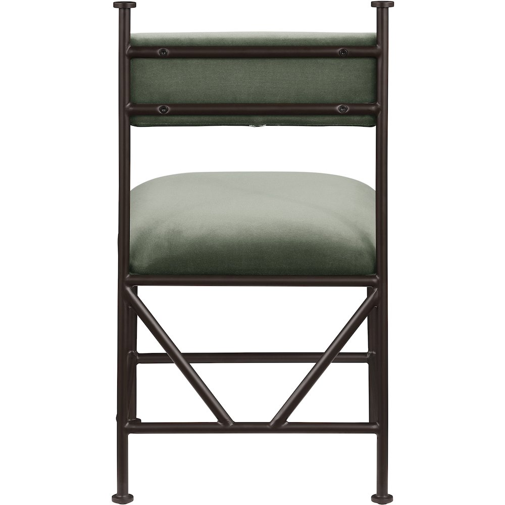 Monarch Green Velvet Performance Fabric Upholstered Dining Chair, Set of 2
