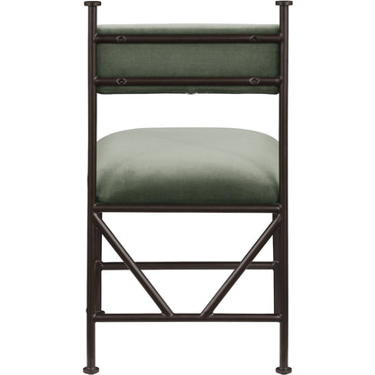 Monarch Green Velvet Performance Fabric Upholstered Dining Chair, Set of 2