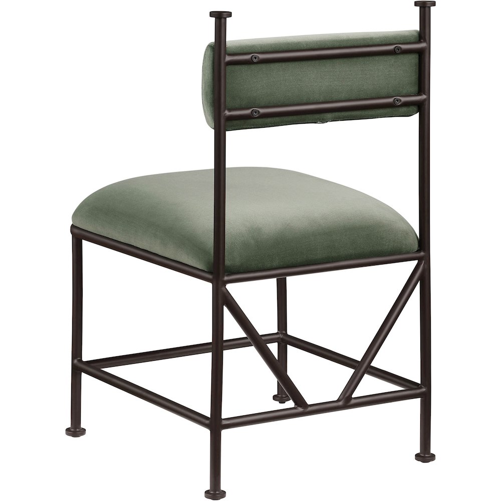 Monarch Green Velvet Performance Fabric Upholstered Dining Chair, Set of 2