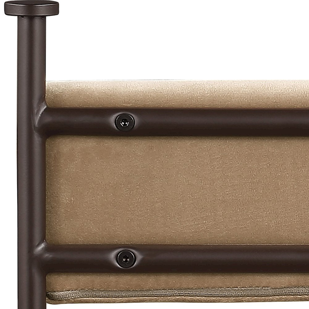 Monarch Beige Velvet Performance Fabric Upholstered Counter Stool, Set of 2