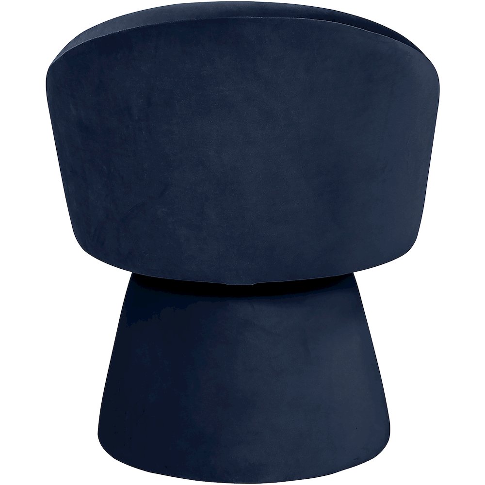 Selene Navy Velvet Performance Fabric Upholstered Swivel Dining Chair