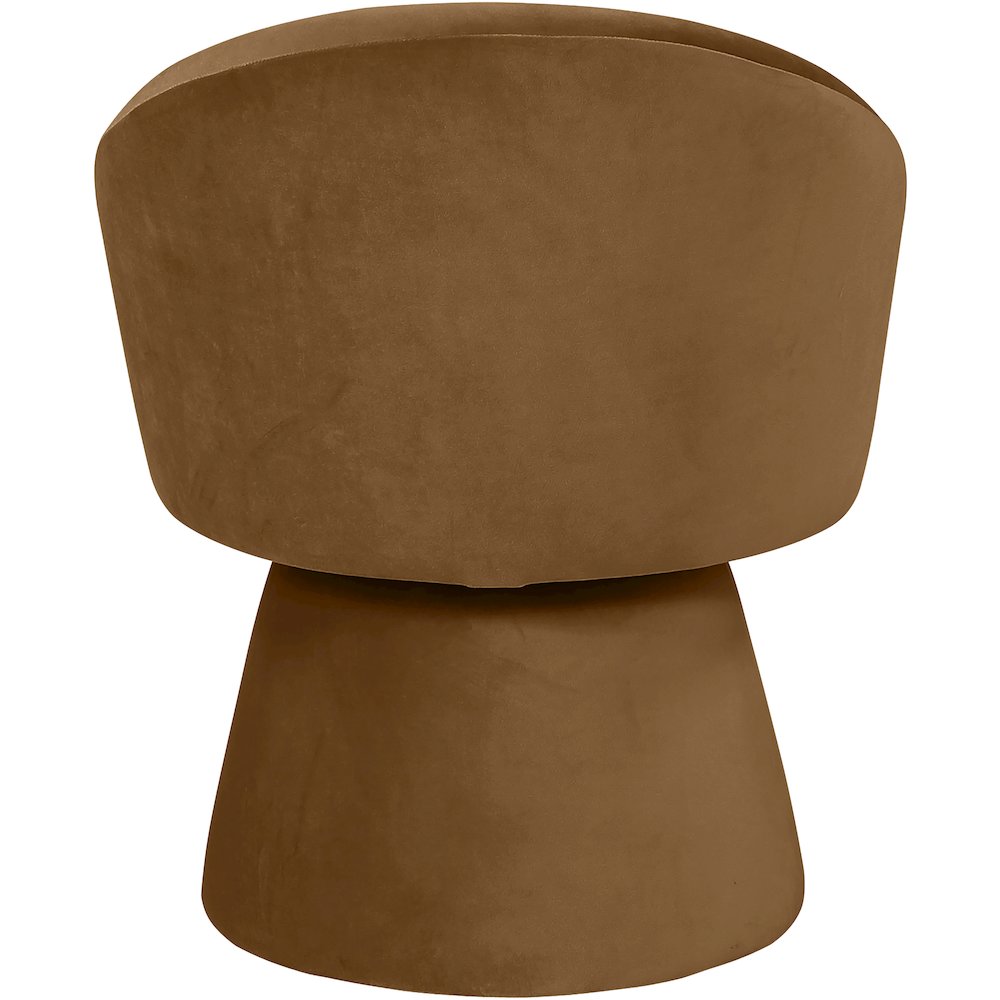 Selene Saddle Velvet Performance Fabric Upholstered Swivel Dining Chair
