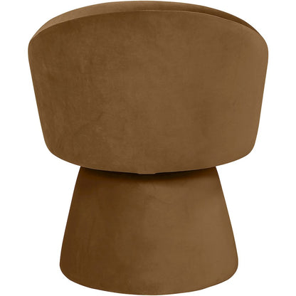 Selene Saddle Velvet Performance Fabric Upholstered Swivel Dining Chair