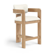 Sacha Cream Vegan Leather Upholstered Counter Stool