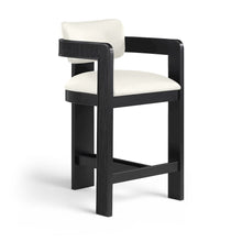 Sacha Cream Vegan Leather Upholstered Counter Stool