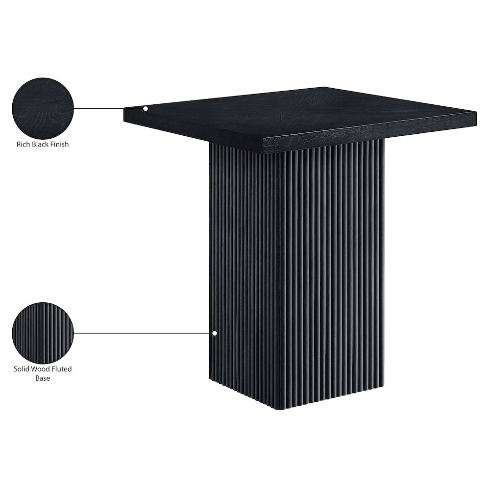 Belinda Black Oak Veneer And Solid Wood Counter Height Table
