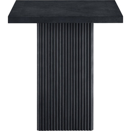 Belinda Black Oak Veneer And Solid Wood Counter Height Table