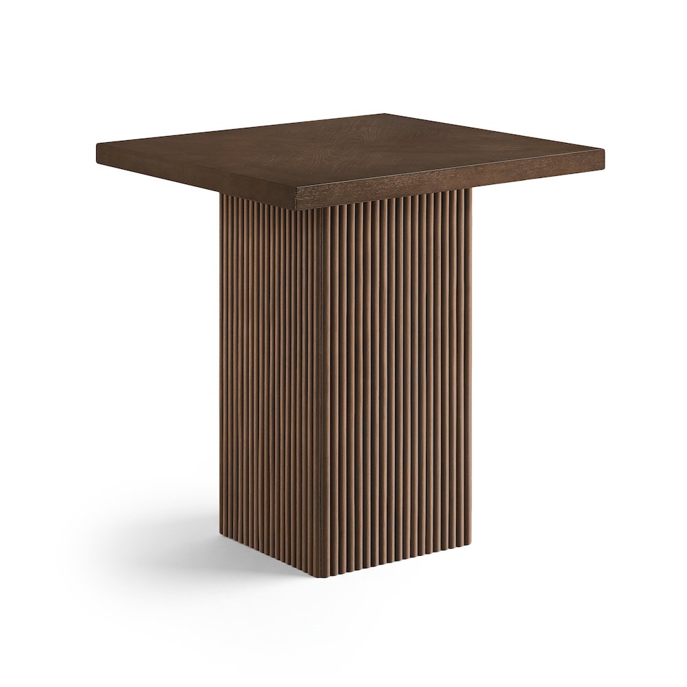 Belinda Brown Oak Veneer And Solid Wood Counter Height Table