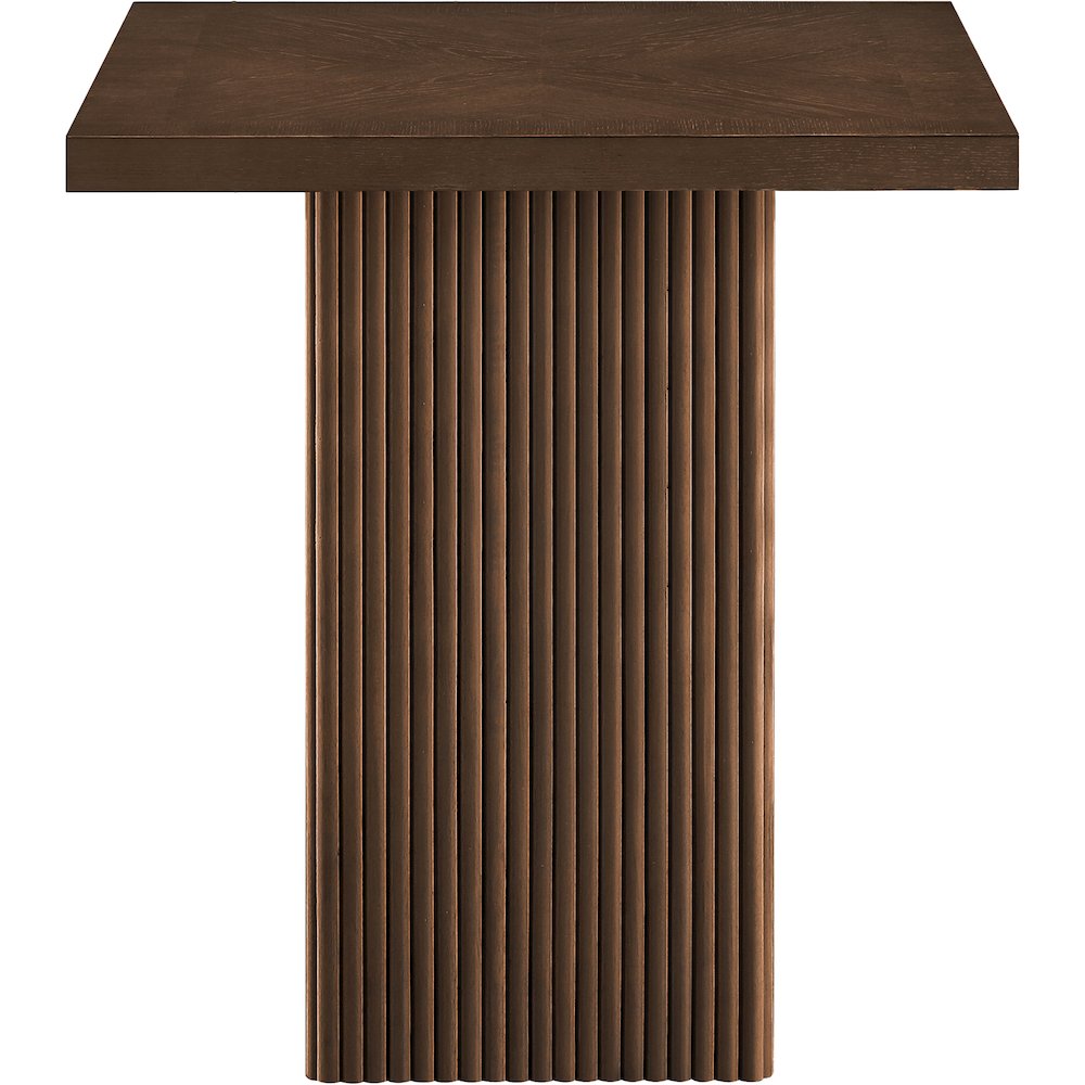 Belinda Brown Oak Veneer And Solid Wood Counter Height Table