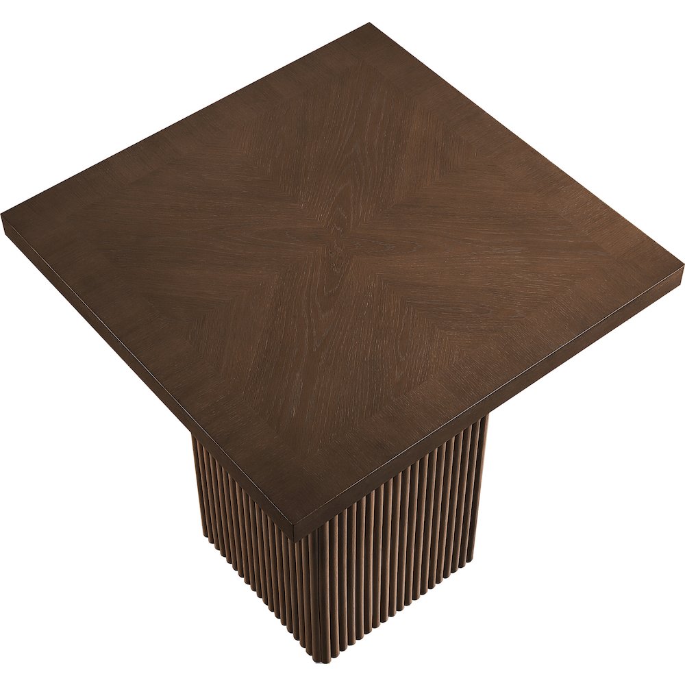 Belinda Brown Oak Veneer And Solid Wood Counter Height Table