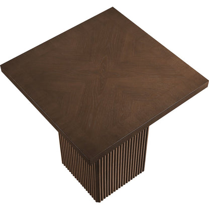 Belinda Brown Oak Veneer And Solid Wood Counter Height Table