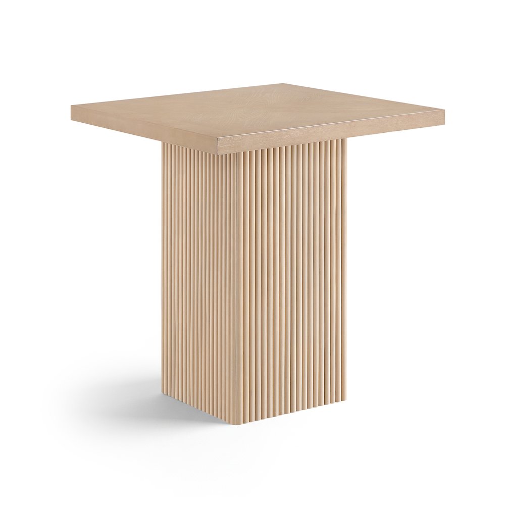 Belinda Natural Oak Veneer And Solid Wood Counter Height Table