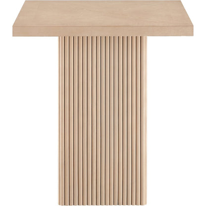 Belinda Natural Oak Veneer And Solid Wood Counter Height Table