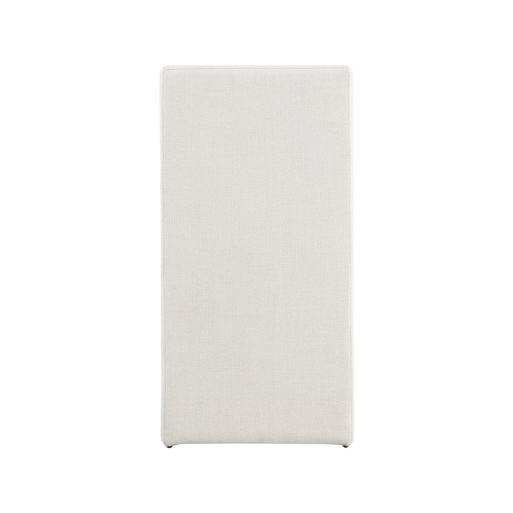 Benson Cream Linen Textured Fabric Dining Chair, Set of 2