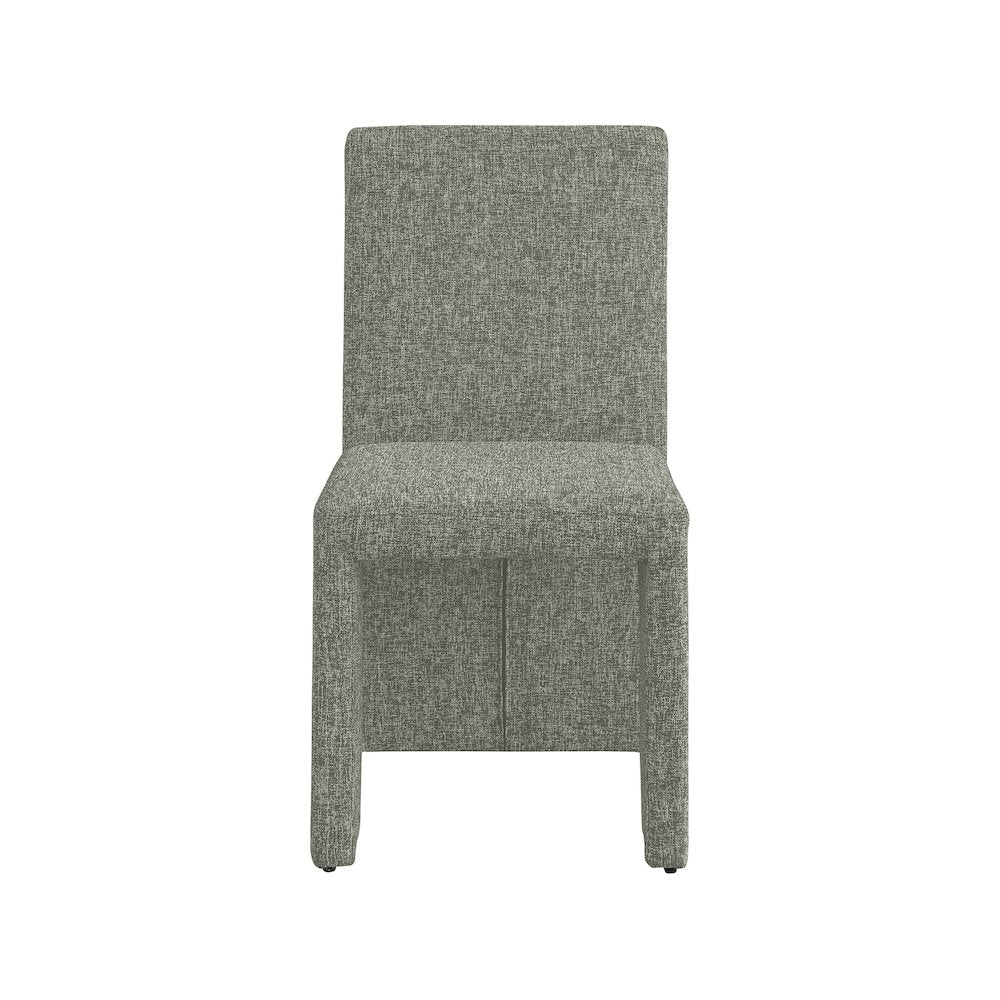 Benson Green Linen Textured Fabric Dining Chair, Set of 2