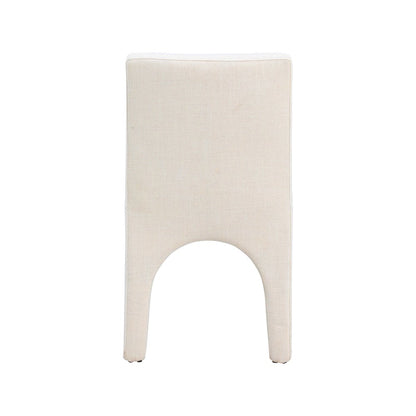 Gramercy Beige Linen Textured Fabric Dining Chair, Set of 2