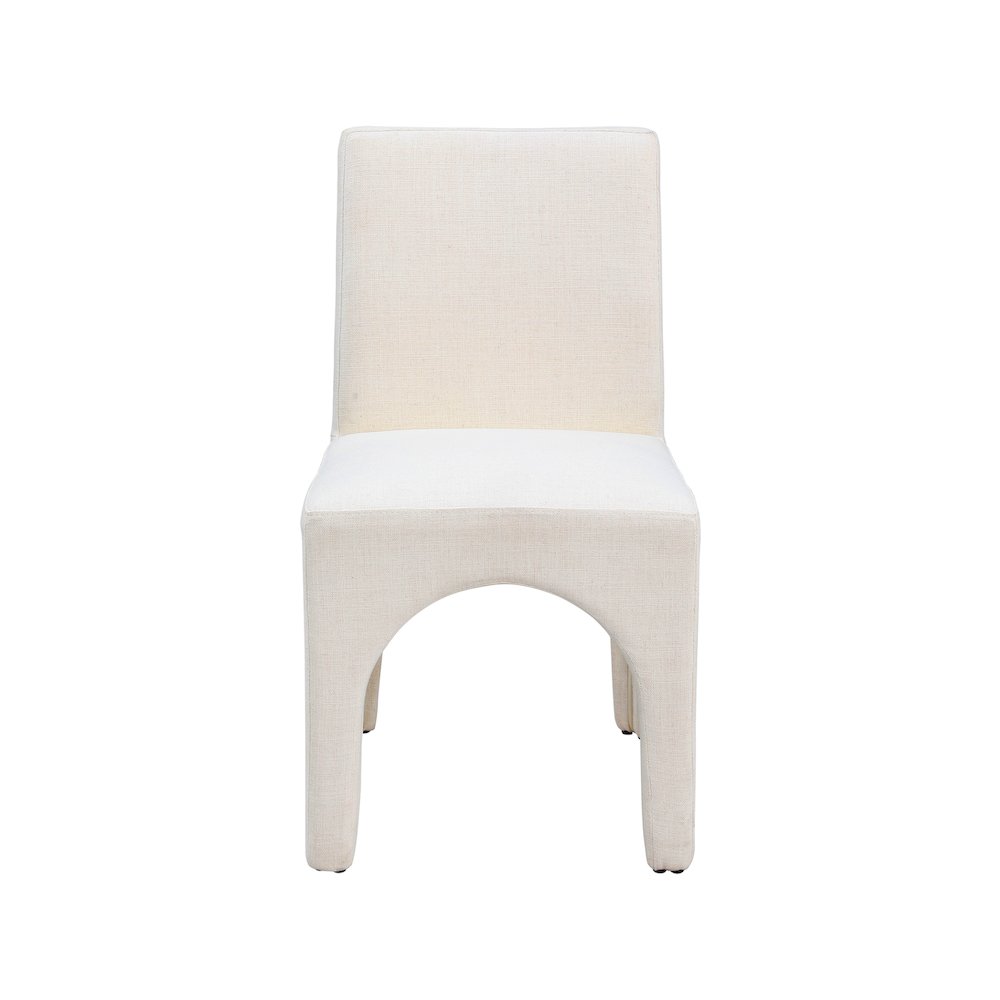 Gramercy Beige Linen Textured Fabric Dining Chair, Set of 2