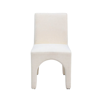 Gramercy Beige Linen Textured Fabric Dining Chair, Set of 2