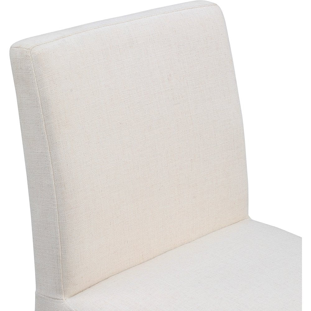 Gramercy Beige Linen Textured Fabric Dining Chair, Set of 2