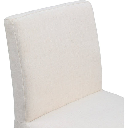 Gramercy Beige Linen Textured Fabric Dining Chair, Set of 2