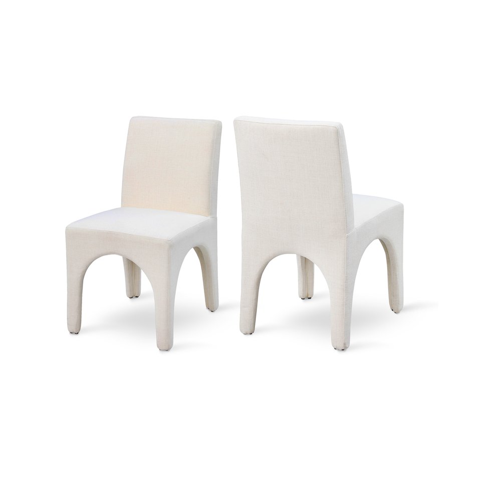 Gramercy Beige Linen Textured Fabric Dining Chair, Set of 2