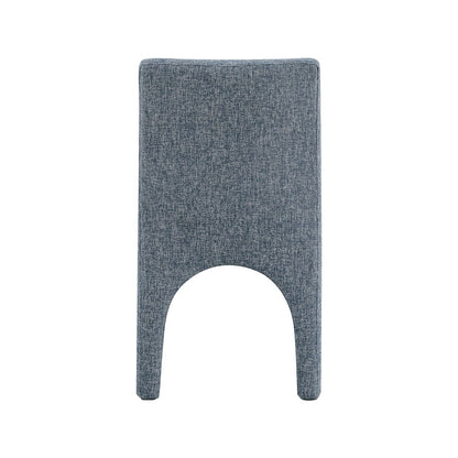 Gramercy Blue Linen Textured Fabric Dining Chair, Set of 2