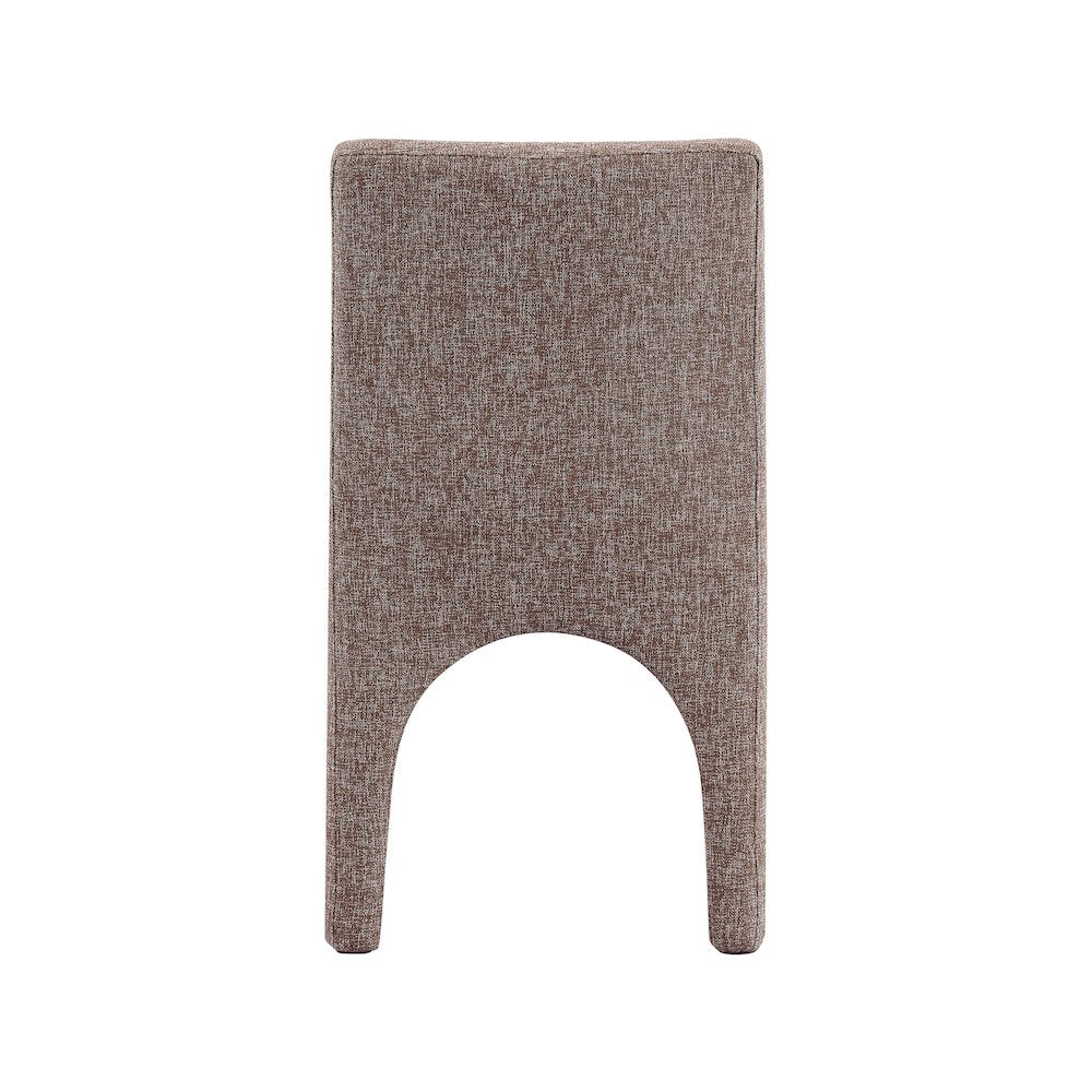Gramercy Brown Linen Textured Fabric Dining Chair, Set of 2