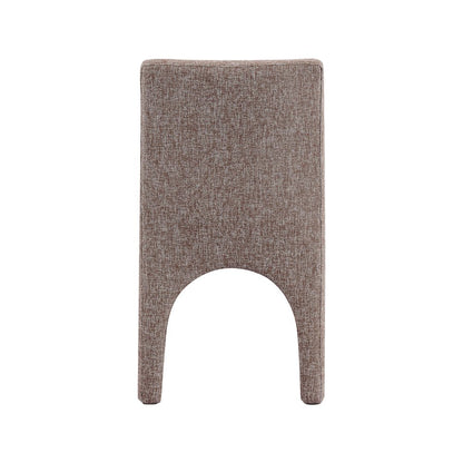 Gramercy Brown Linen Textured Fabric Dining Chair, Set of 2