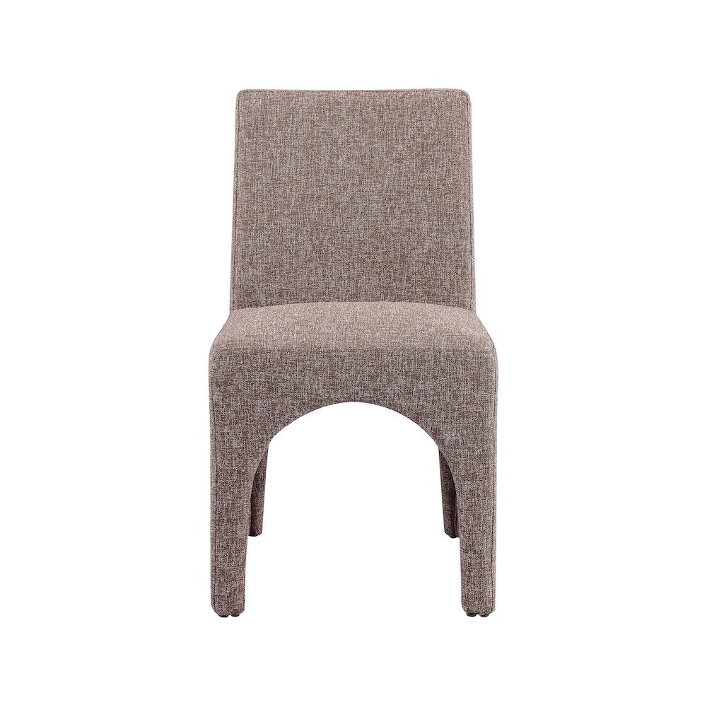 Gramercy Brown Linen Textured Fabric Dining Chair, Set of 2