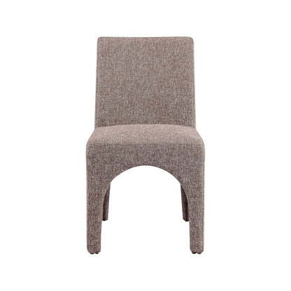 Gramercy Brown Linen Textured Fabric Dining Chair, Set of 2